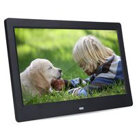 LED Photo Frame, 10 Inch HD Screen Digital Movie Photo Frame Calendar Alarm Clock MP3/4 Movie Player with Controller Support Multiple Language 32G Memory(Black)