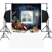 Wensltd Christmas Backdrops Tree Vinyl 3x5FT Fireplace Background Photography Studio (B)