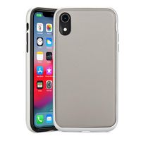 Rocstor Premium Genuine Leather Bliss Collection case for iPhone XR - Light Grey