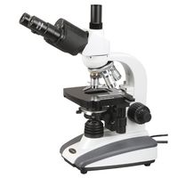 AmScope T360B LED Trinocular Compound Microscope, 40X-2000X Magnification, WF10x and WF20x Eyepieces, Brightfield, LED Illumination, Abbe Condenser, Double-Layer Mechanical Stage