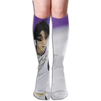 Unisex Cool Yuzuru Hanyu Design Elastic Long Socks Compression Knee High Socks (50cm) For Sports, Running, Travel