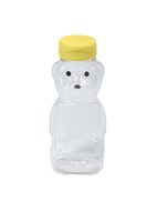 Little Giant Plastic Bear Bottle Honey Squeeze Bottle with Flip-top Lid (12 Ounce, 12 Pack) (Item No. HBEAR12)