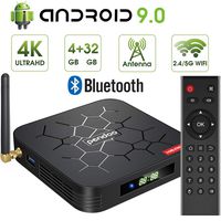 Android 9.0 TV Box, Pendoo X6 PRO Android TV Box 4GB RAM 32GB ROM, Dual-WiFi 2.4GHz/5GHz Bluetooth Quad Core 64 Bits 3D/4K Full HD/H.265/USB3.0 Android Box