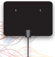 New Flat Indoor HDTV Antenna 25 Miles Range - Super Thin HDTV Indoor Antenna 5500A - 6 ft Coax Cable, Power by ProHT