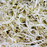 Crinkle Cut Shredded Paper 1/2 Pound - Shred Gift Basket Filling and Packing by Emerald Craft & Hobby (Ivory)
