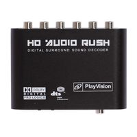 Generic Digital Dolby DTS/AC-3 Optical to 5.1-Channel RCA Analog Audio Gear Sound Decoder SPDIF