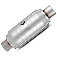 AUTOSAVER88 ATCC0018 2.5" Inlet/Outlet Universal Catalytic Converter w/ O2 Port and Heat Shield (EPA Compliant)
