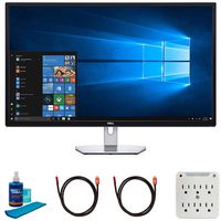 Dell S3219D 32 inch Class QHD 2560x1440 LED IPS Monitor with Radeon FreeSync Bundle with Universal Screen Cleaner for LED TVs, 2X Deco Gear 6FT Universal 4K HDMI 2.0 Cable and 6-Outlet Surge Adapter