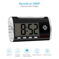 HD Spy Camera Clock Hidden Camera Loop Video Recorder Motion Activated Mini Home Security Camera [8GB Micro SD Card included ]