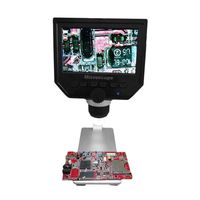 TLT Retail 1-600x 3.6MP 8 LED VGA Digital Microscope USB Portable Electronic Microscope With 4.3"HD OLED Screen Metal Base For Pcb Motherboard Repair