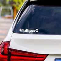 Maltipoo Hashtag Vinyl Car Sticker Decal #Maltipoo