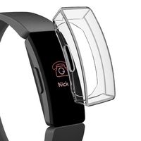 SPGuard TPU Screen Protector Compatible with Fitbit Inspire HR Case, All-Around Protective Scractch-Resist Protective Cover for Fitbit Inspire HR Smartwatch (Transparent, Can Use it When Charging)