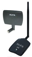 Alfa AWUS036NHA - 500mw -Wireless B / G / N USB Adaptor - 802.11n - 150Mbps - 2.4 GHz - 5dBi Antenna - also includes a 7dBi Panel Antenna - Long Range - Atheros Chipset - Windows XP / Vista 64-Bit /128-Bit Windows 7 Compatible