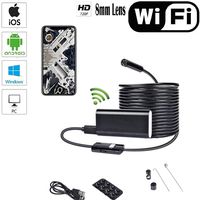 8MM Wireless Endoscopio Semi Rigid 3.5M Length Endoscope WiFi Borescope Inspection Camera 2.0 Megapixels HD Snake Camera Android iOS Smartphone Tablet