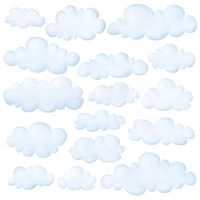 DECOWALL DW-1702 Clouds Kids Wall Decals Wall Stickers Peel and Stick Removable Wall Stickers for Kids Nursery Bedroom Living Room