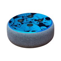 MightySkins Skin Compatible with Amazon Echo Dot (3rd Gen) - Blue Skulls | Protective, Durable, and Unique Vinyl Decal wrap Cover | Easy to Apply, Remove, and Change Styles | Made in The USA