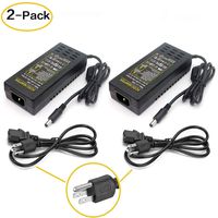 LEHOU 24v6a Power Supply LED Power Supply 24volt 6amp Power Adapter 24V 6A DC for LED Strip Light,Rope Light,Wireless Router,ADSL Cats,Security Cameras and other Low Voltage Device-2Pack