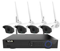 REVO America Wireless 4Ch. Security System - 1TB HDD 5MP Wi-Fi NVR, 4 x 5MP Indoor/Outdoor Bullet Cameras, Remote Access via Smart Phone, Tablet and PC