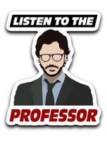 95Vibes Professor Money Heist - La Casa De Papel Inspired Vinyl Decal Sticker 3''x4''