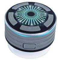 Waterproof Bluetooth Speaker, Yapeach Portable Wireless Music Player with Stereo Sound FM for Shower Party Home Outdoor (Grey)