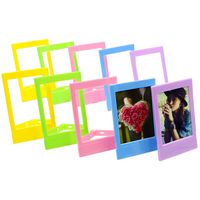 Ablus 10Pcs Paper Photo Frame Set for Fujifilm Instax Mini 7s 8 8+ 9 25 26 50s 70 90 Instant Camera Film (3-inch, Color Frame Stands)
