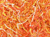 Large Box Home Sweet Home Gift Basket Box with Crinkle Shred Choose Shred Color (Candy Corn) npKN99