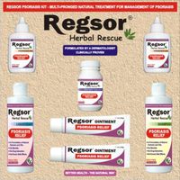 Regsor Psoriasis Starter Kit, (Pack of 2 Regsor Ointment Tubes, 2 Regsor Oil Bottles, 1 Regsor Shampoo, 1 Regsor Soap, 1 Regsor Capsule Bottle)