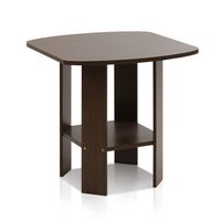 Furinno Simple Design End/Side Table, Dark Brown