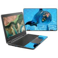 MightySkins Skin Compatible with Lenovo 300e Chromebook 11.6" (2018) - Dolphin | Protective, Durable, and Unique Vinyl Decal wrap Cover | Easy to Apply, Remove, and Change Styles | Made in The USA