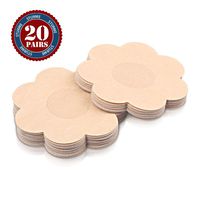 STURME 20 Pairs Nipple Covers Disposable, Breast Pasties Comfortable & Natural, Adhesive Satin Petals Pasties for Women