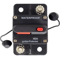 ZOOKOTO Circuit Breaker 40 Amp,Car Automotive Marine Boat Audio Circuit Breaker with Manual Reset, 12V- 42VDC, Waterproof (40A)