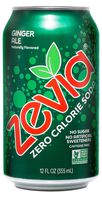 Zevia Zero Calorie Soda, Ginger Ale, Naturally Sweetened Soda, (24) 12 Ounce Cans; Ginger-flavored Carbonated Soda; Refreshing, Full of Flavor and Delicious Natural Sweetness with No Sugar