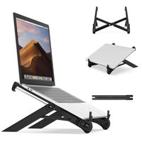 Treesine Portable Laptop Stand Foldable Adjustable Notebook Holder Eye-Level Ergonomic Lightweight Compact Universal Fit for PC MacBook Computer
