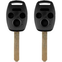 SCITOO Ignition Key Fob Shell Replacement fit for 2X 4 Button Uncut Keyless Fob Shell OUCG8D-380H-A, KR55WK49308, MLBHLIK-1T (Honda Civic CR-V CR-Z Accord Fit Pilot Insight Odyssey Accord Crosstour)