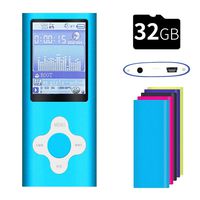 G.G.Martinsen White on Blue Versatile MP3/MP4 Player, Support Photo Viewer, Mini USB Port 1.8 LCD, Digital MP3 Player, MP4 Player, Video/Media/Music Player