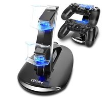 Megadream PS4 Controller Charger, DualShock 4 Controller USB Charging Station Dock, PlayStation 4 Charging Station for Sony Playstation4 / PS4 / PS4 Slim / PS4 Pro Controller