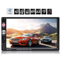 Double Din Car Stereo in-Dash BT Touch Screen 7 inch with Rear-View Camera,Video MP5/4/3 Player, Radio FM, Car Stereo Receiver, Support Backup Rear View Camera, Mirror Link，SARCCH