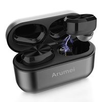 Arumei Bluetooth 5.0 Wireless Earbuds with Wireless Charging Case IPX6 Waterproof TWS Stereo in-Ear Headphones (Grey)