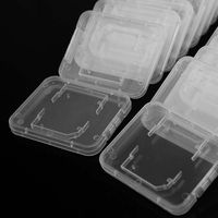 Case Storage - 20 Pcs Clear Transparent Standard Sd Sdhc Memory Card Case Holder Protector Plastic Box Hard Storage - Portfolio Storage Pouch Watches Plastic Nail Organizer Tech Case Earbud B