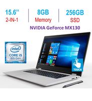 Lenovo Flex 5 15.6'' 2-in-1 Touchscreen FHD (1920x1080) Laptop PC, 8th Gen Intel Core i5-8250u 1.6GHz Processor, 8GB DDR4, 256GB SSD, Fingerprint Reader, GeForce MX130, Active Stylus, Windows 10