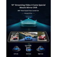 Alician V9 10" Full Touch IPS 4G Android Mirror Car DVR Vehicle Rearview Mirror Camera 270x75x30mm