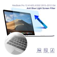 MacBook Pro 13 Screen Protector - Anti Blue Light Anti Glare Filter for 2015-2012 Old Apple MacBook Pro 13 Model A1425 A1502, Eye Protection Screen Protector with Ultra Thin Keyboard Cover