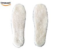 Okayda Genuine Sheepskin Shoe Insoles Thick Fluffy Washable Lambswool Insoles White 5