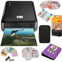 Kodak Mini2 Instant Photo Printer (Black) Gift Bundle + Paper (20 Sheets) + Deluxe Case + 7 Fun Sticker Sets + Twin Tip Markers + Photo Album + Hanging Frames