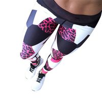 TLOOWY Yoga Pants, Women Sexy Camo Print High Waist Yoga Leggings Stretchy Sports Trouser Workout Gym Tights (Red, XL)
