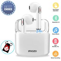 Wireless Earbuds,Bluetooth Earbuds Wireless Earphones Stereo Wireless Earbuds with Microphone/Charging Case Bluetooth in Ear Earphones Sports Earpieces Compatible iOS Samsung Android Phones(White)