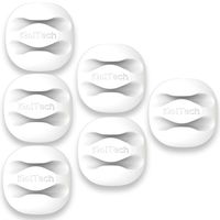 iGotTech Cable Clips and Cord Management System: Desktop Cable Organizer and Computer, Electrical, Charging or Mouse Cord Holder (White)