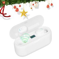 Bluetooth Wireless Earbuds, TWS, True Wireless Earbuds, Noise Cancelling Mini Earbuds, IPX7 Waterproof Single/Twin Mode, 120H Playtime White