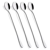 Hiware 9-Inch Long Handle Iced Tea Spoon, Coffee Spoon, Ice Cream Spoon, Stainless Steel Cocktail Stirring Spoons, Set of 4