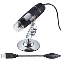AmScope 50X to 500X USB Digital Handheld Microscope with Adjustable Stand and 8-LED Light - Compatible with Windows, Mac and Android (OTG Adapter Included)